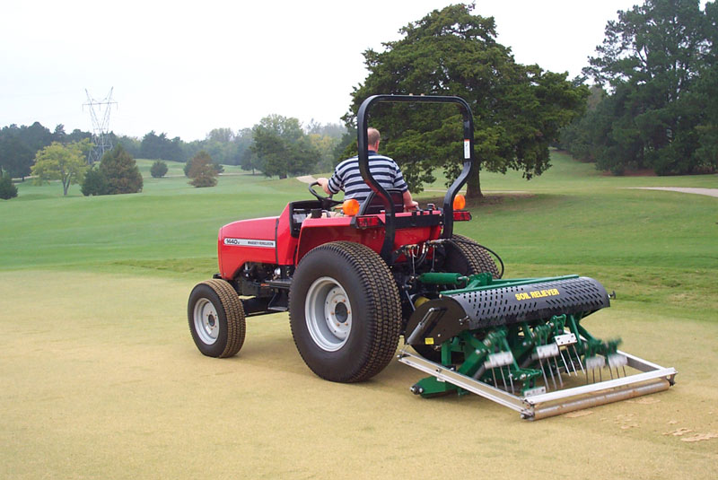 Turfgrass cultivation methods: A roster Golf course aerifier