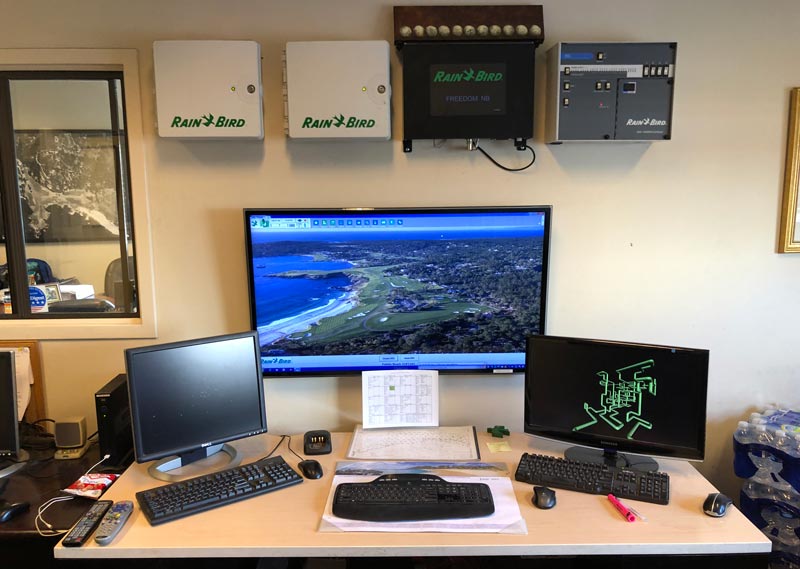 High-tech water management at Pebble Beach Rain Bird IC system