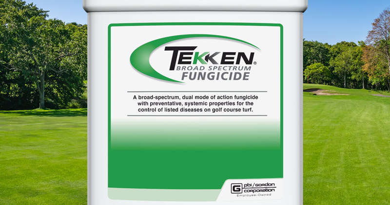 28-day brown patch control. Dollar spot, too. Tekken fungicide