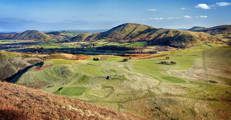 Ghostly golf course grounds Church Stretton Golf Club