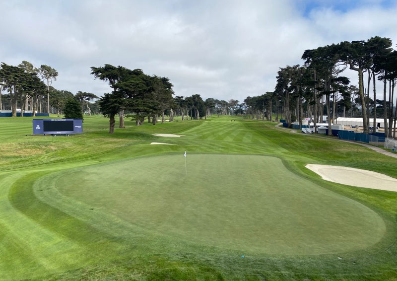 Game on at the 2020 PGA Championship TPC Harding Park green