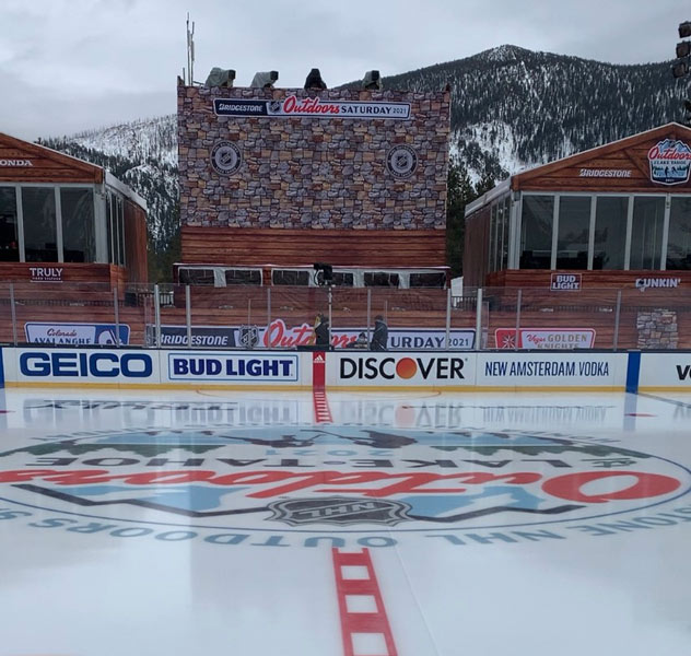 Fairway on ice: NHL comes to Edgewood Tahoe Golf Course Golf course hockey rink