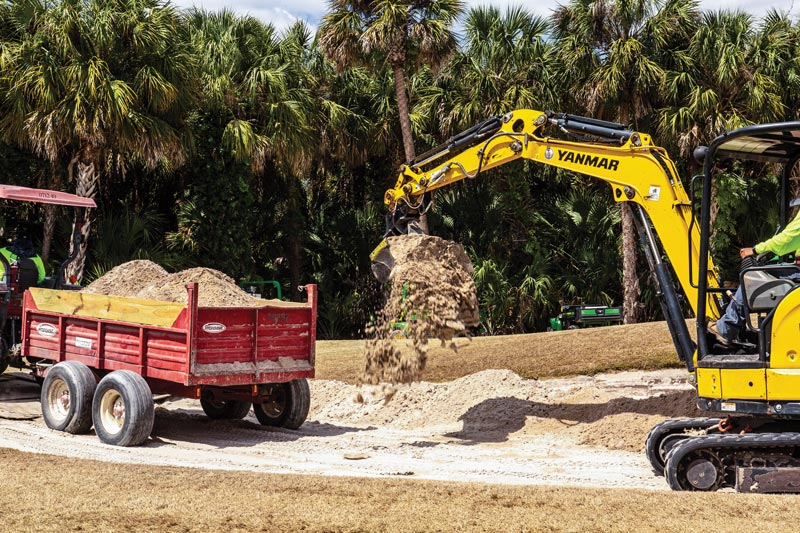 Renovating golf course bunkers