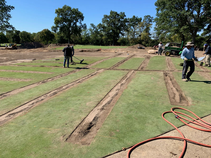Sod shuffle: Cutting renovation costs at Kenwood Country Club Sod golf course drainage