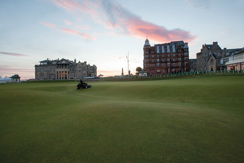 Triplex mower at St. Andrews