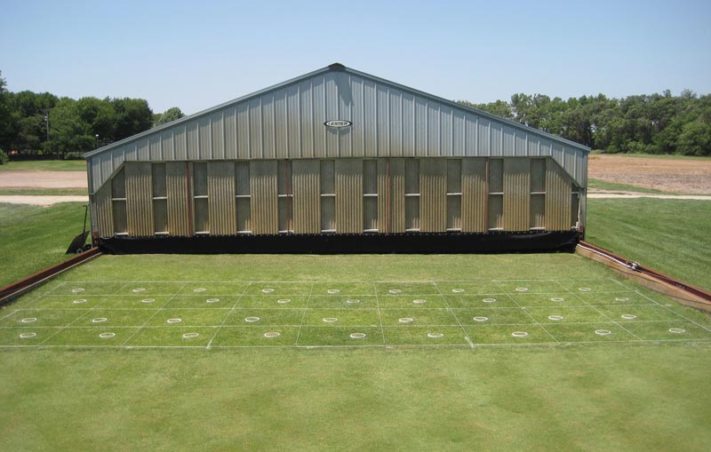 Fertilization and irrigation strategies reduce greenhouse gas emissions and conserve water Rainout shelter