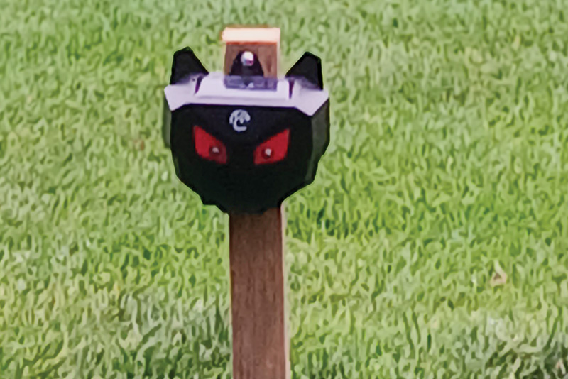 solar-powered animal repeller.